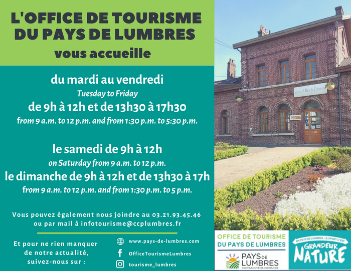 Ouvert du mardi au vendredi, le samedi matin et le dimanche