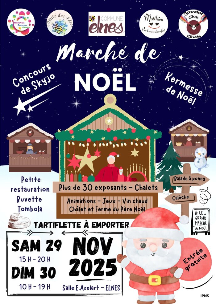 Petite restauration, buvette, tombola, concours de Skyjo et kermesse de Noël