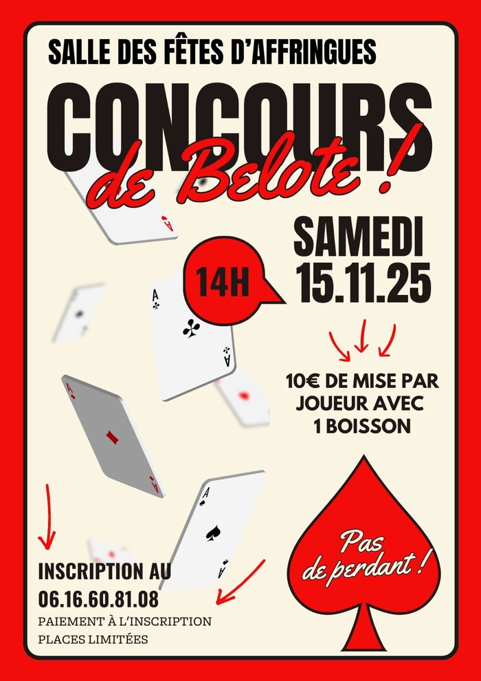 Concours de belote à Affringues